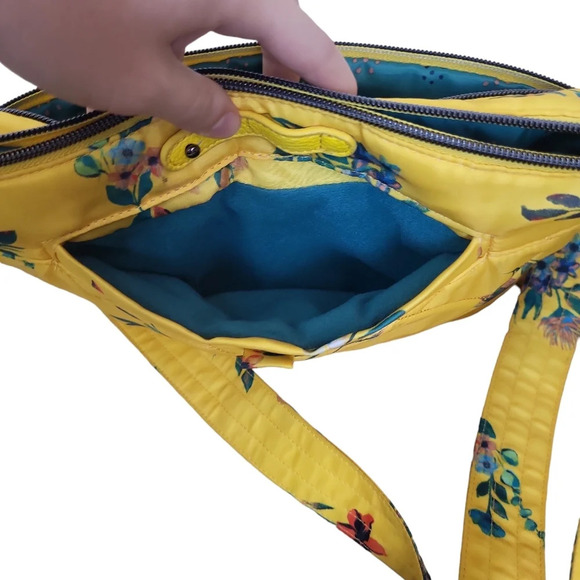 Lug RFID Quilted Crossbody Strap Flare 2 in Bouquet Yellow - Picture 7 of 7